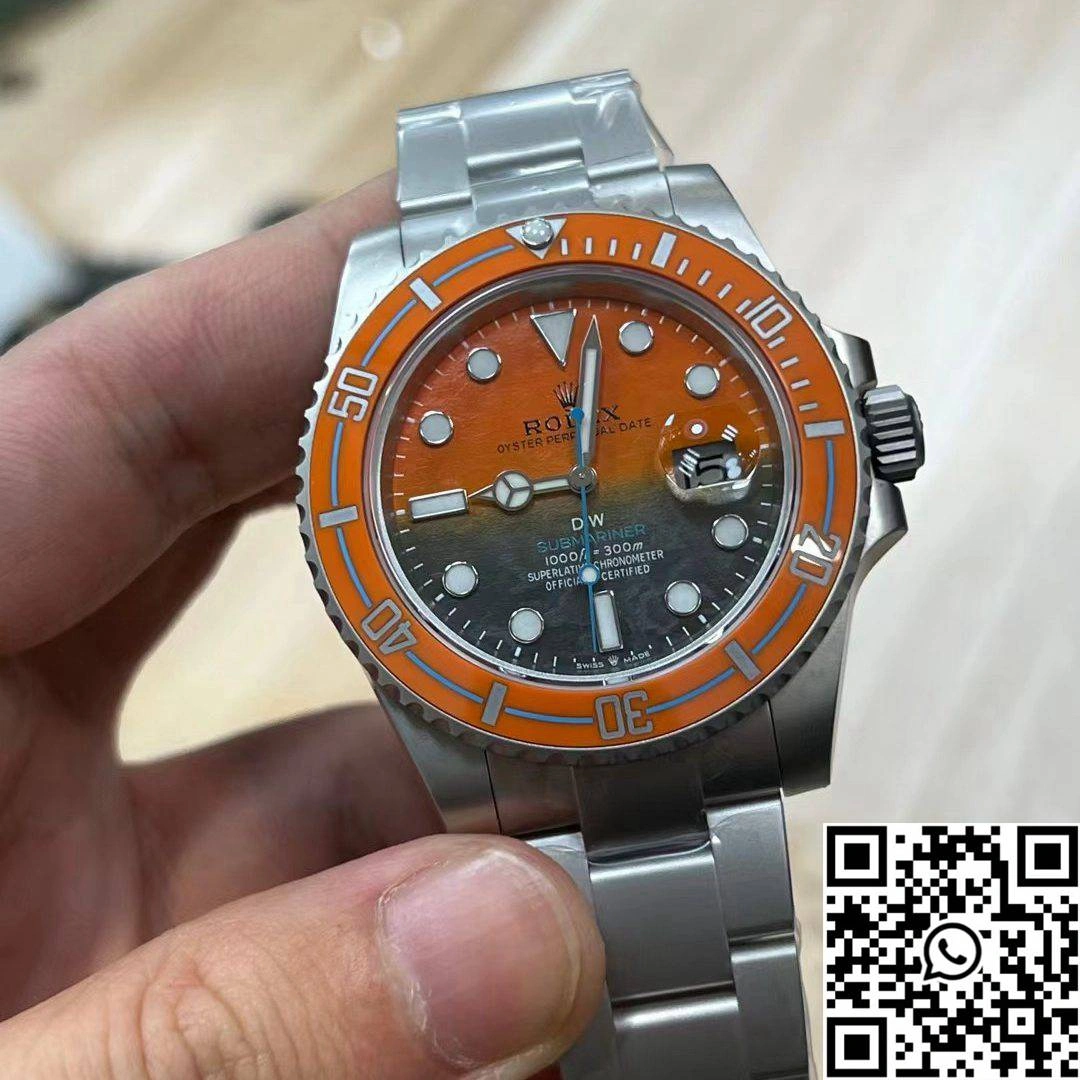 Durable Rolex Submariner DIW Persimmon VS Factory Orange And Black Dial 1247