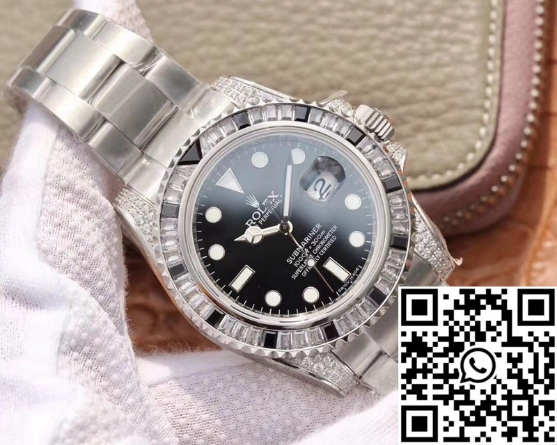 Rolex Submariner Date 116610LN Diamond Customized Edition GS Factory Black Dial Compact 1236