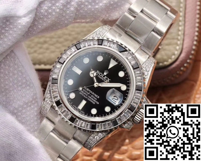 Rolex Submariner Date 116610LN Diamond Customized Edition GS Factory Black Dial Compact 1236