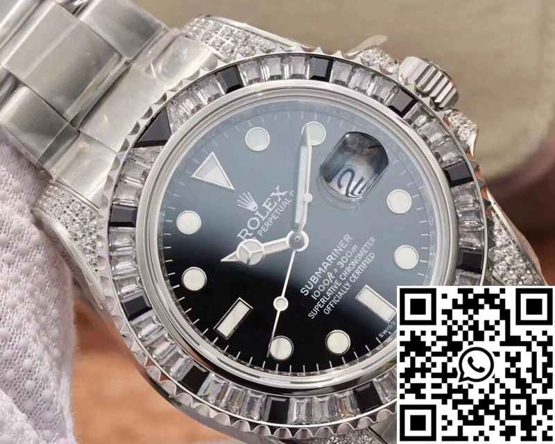 Rolex Submariner Date 116610LN Diamond Customized Edition GS Factory Black Dial Compact 1236