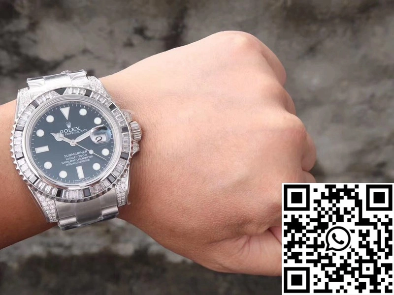 Rolex Submariner Date 116610LN Diamond Customized Edition GS Factory Black Dial Compact 1236