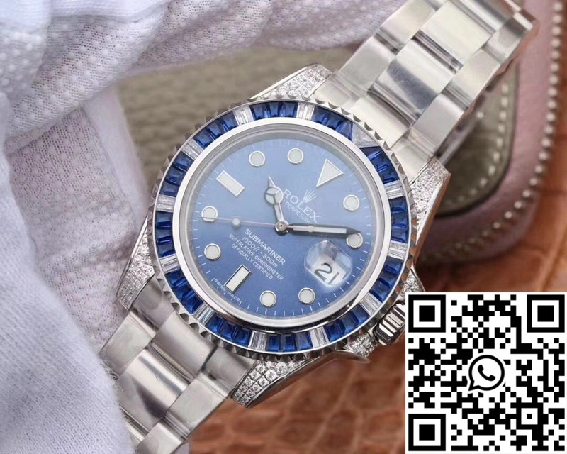 Rolex Submariner Date 116619LB Diamond Customized Edition GS Factory Blue Dial Supportive 1221