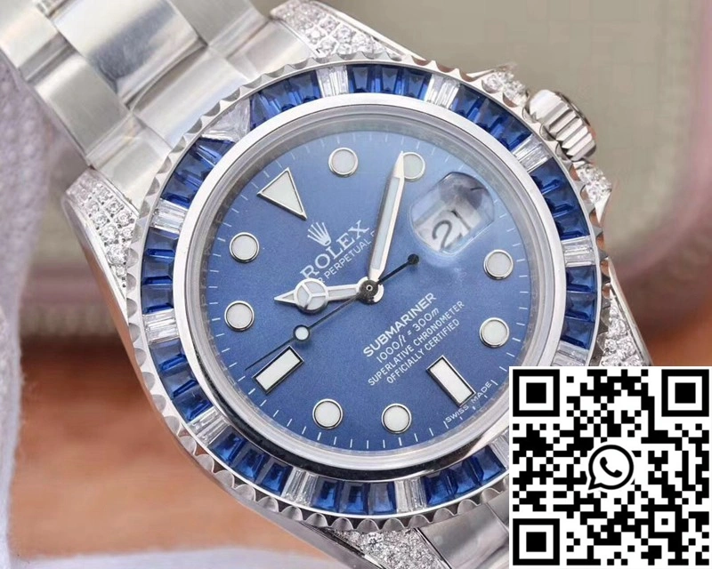Rolex Submariner Date 116619LB Diamond Customized Edition GS Factory Blue Dial Supportive 1221