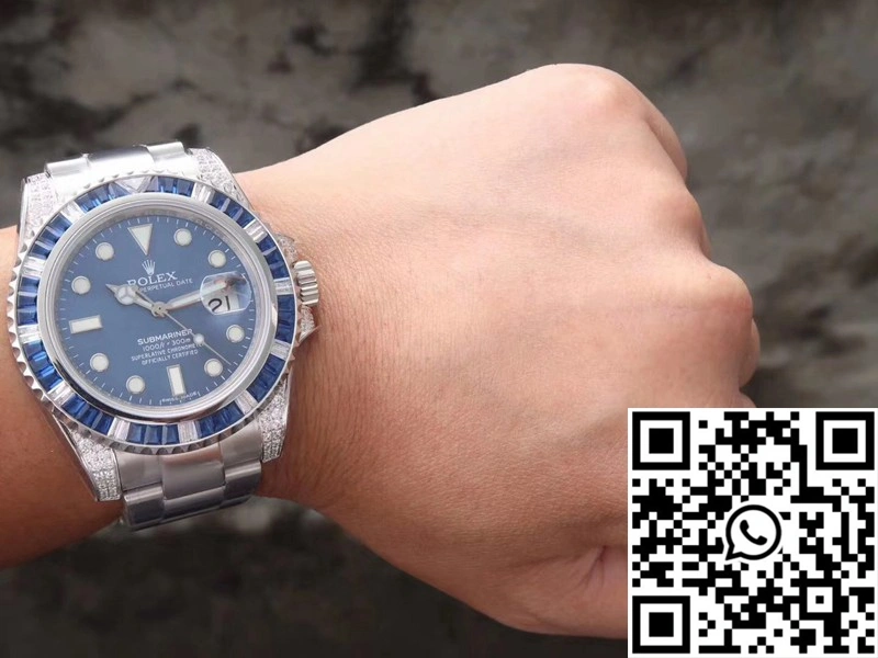 Rolex Submariner Date 116619LB Diamond Customized Edition GS Factory Blue Dial Supportive 1221