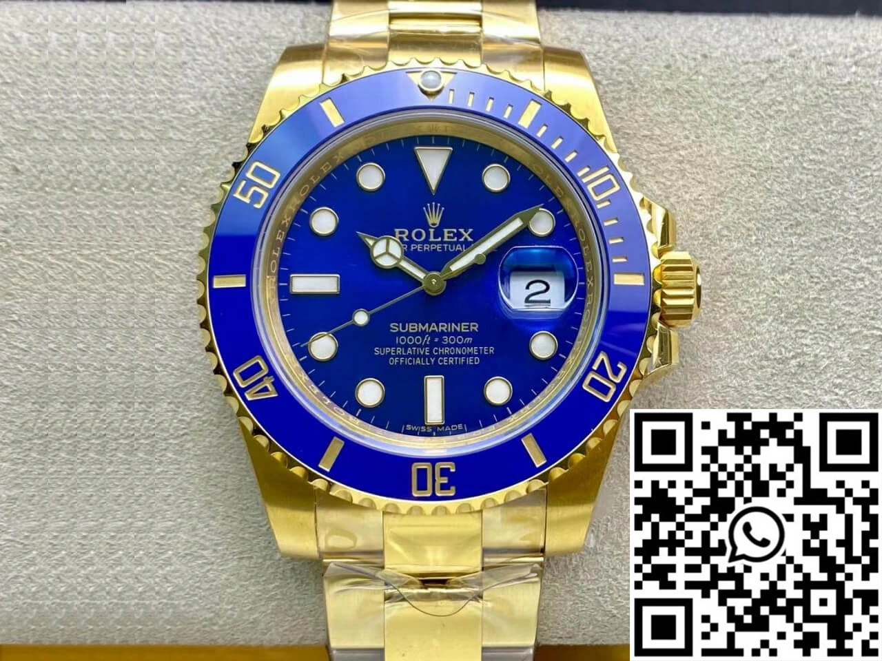 Rolex Submariner M116618LB-0003 VS Factory Yellow Gold SoftTouch 1228