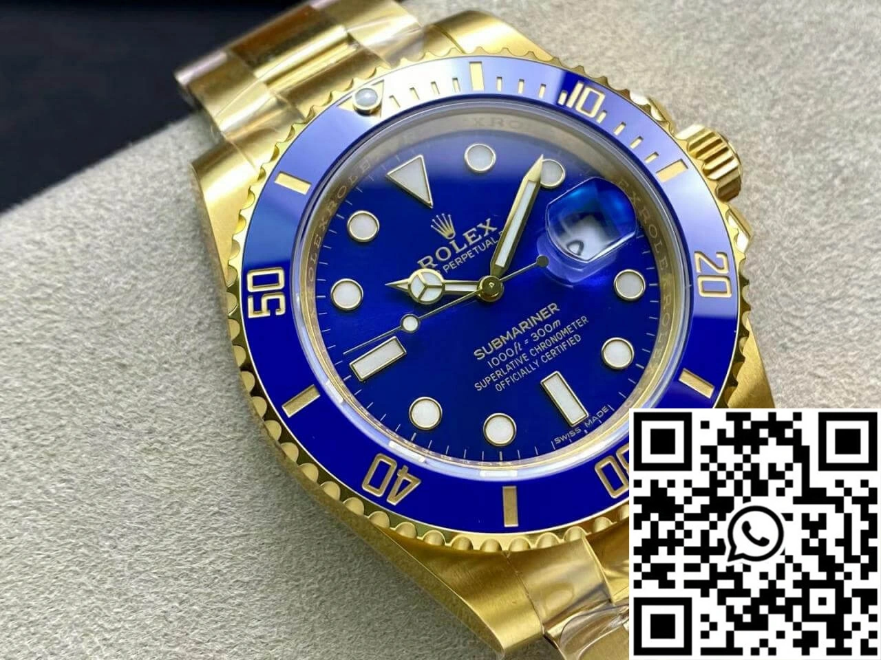 Rolex Submariner M116618LB-0003 VS Factory Yellow Gold SoftTouch 1228