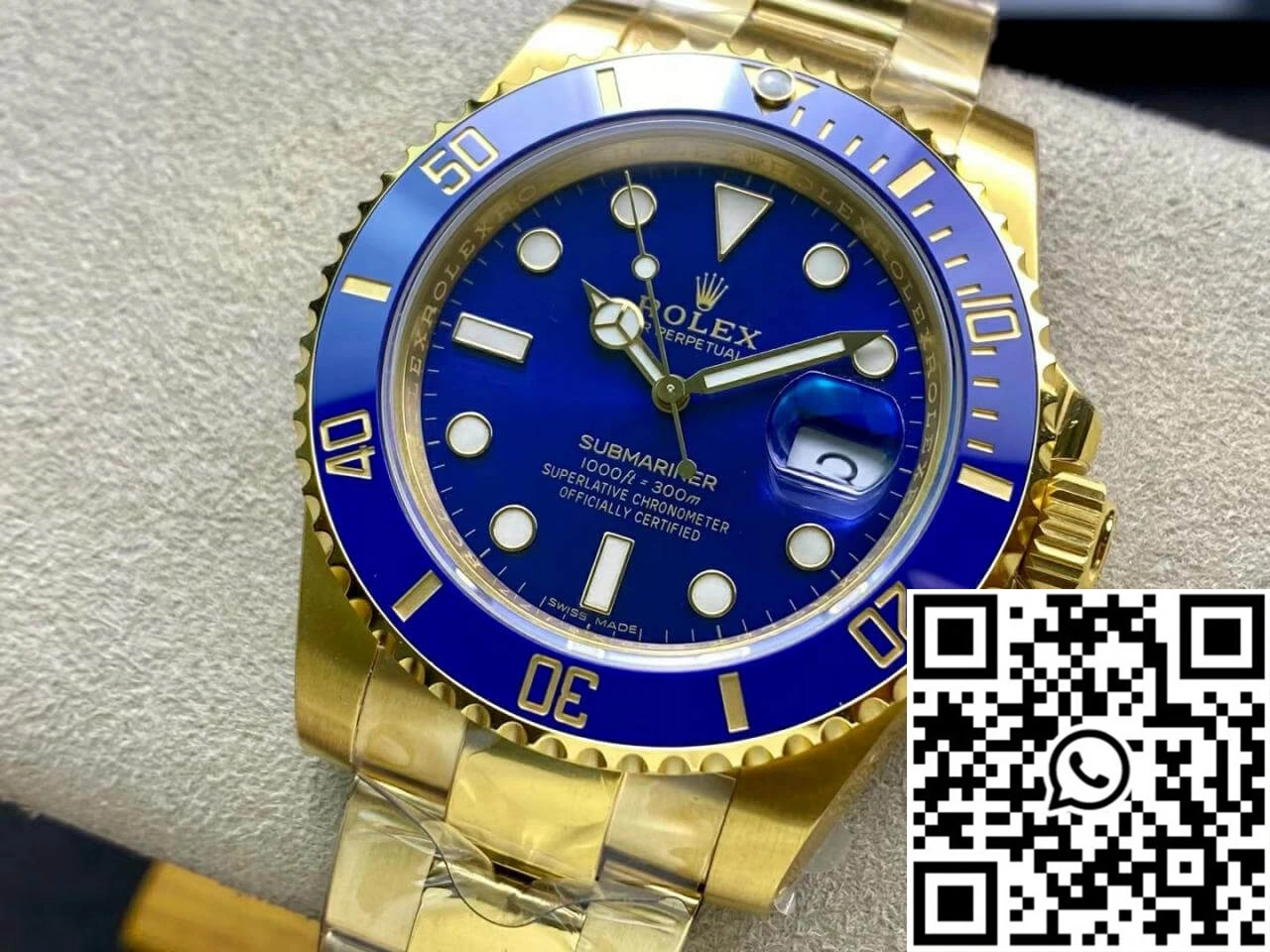 Rolex Submariner M116618LB-0003 VS Factory Yellow Gold SoftTouch 1228