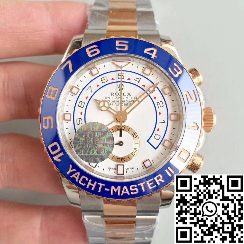 Rolex Yacht Master II 116681 JF Factory Rose Gold White Dial Trendsetting 1268