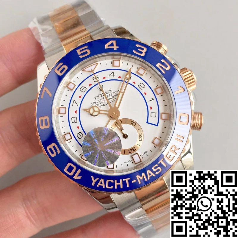 Rolex Yacht Master II 116681 JF Factory Rose Gold White Dial Trendsetting 1268