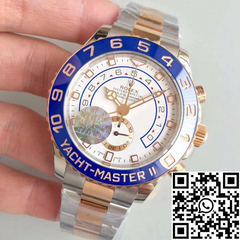 Rolex Yacht Master II 116681 JF Factory Rose Gold White Dial Trendsetting 1268