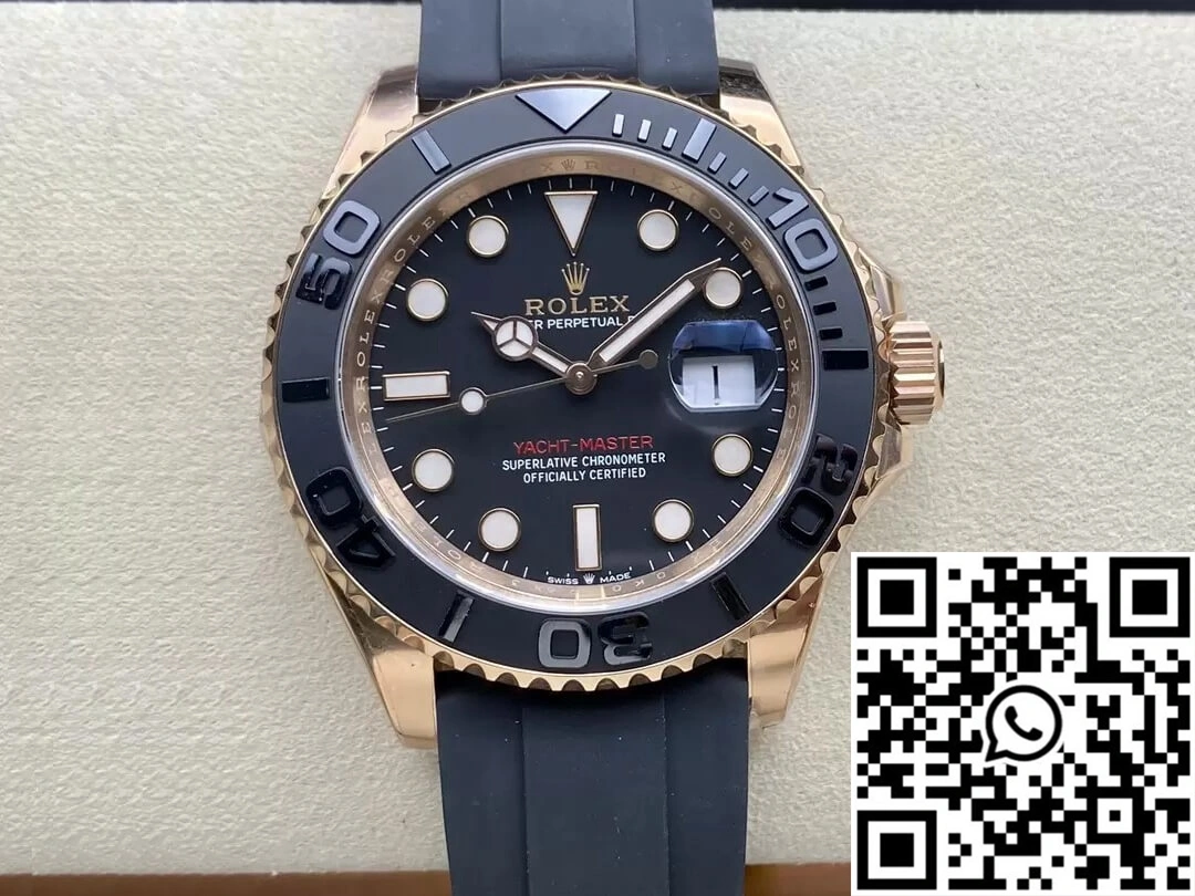 Rolex Yacht Master M126655-0002 Clean Factory Rose Gold Black Dial Breathable 1280