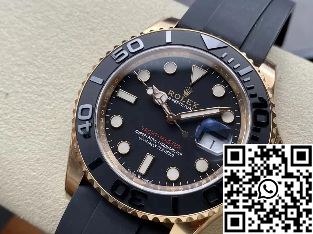 Rolex Yacht Master M126655-0002 Clean Factory Rose Gold Black Dial Breathable 1280