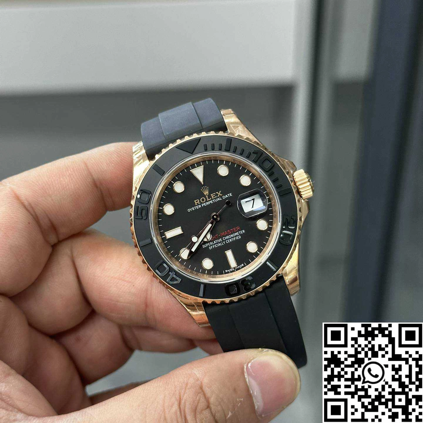 FlexibleFit Rolex Yacht Master M126655-0002 VS Factory Rose Gold Black Dial 1260