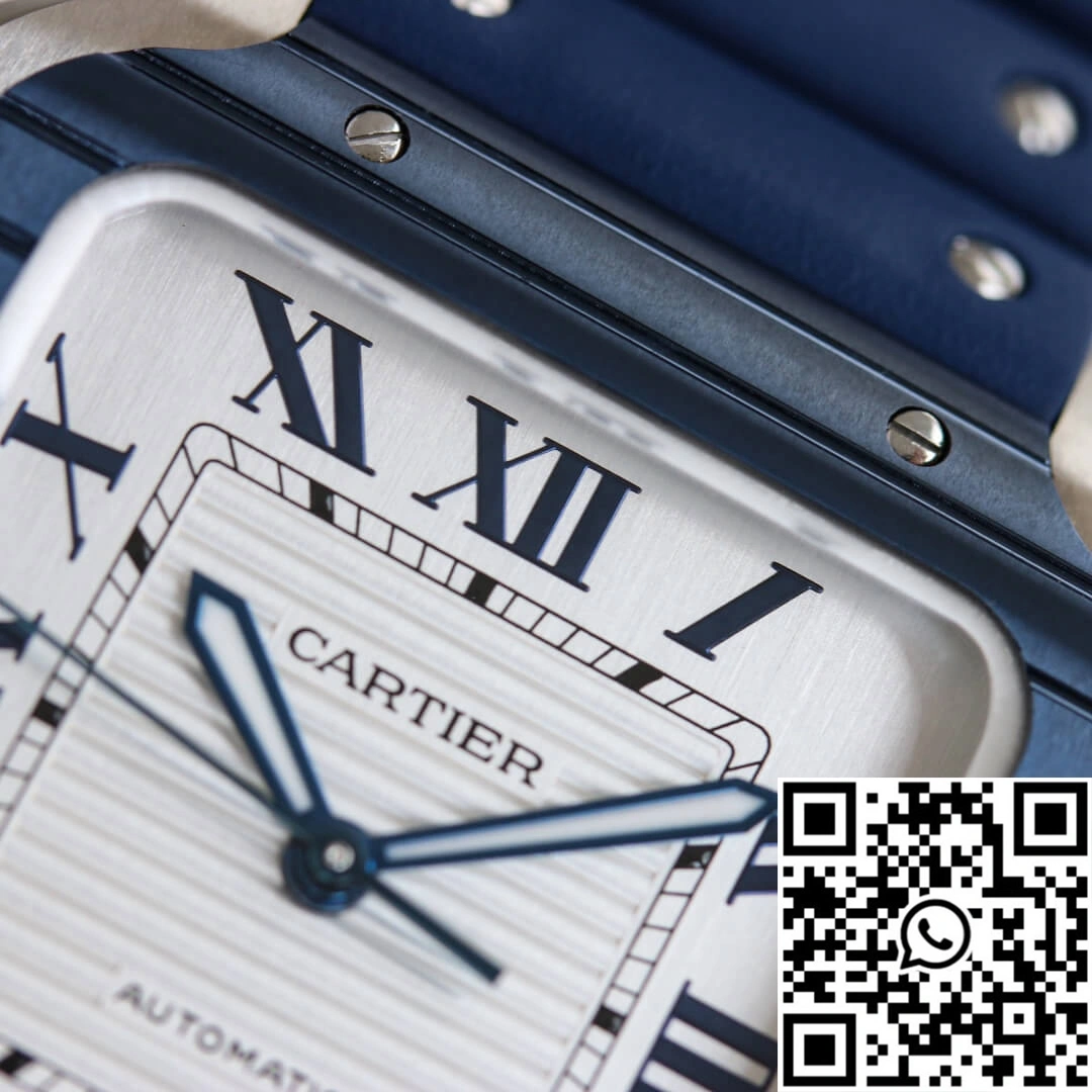Santos De Cartier GF Factory Blue Rubber Strap Soft 1472