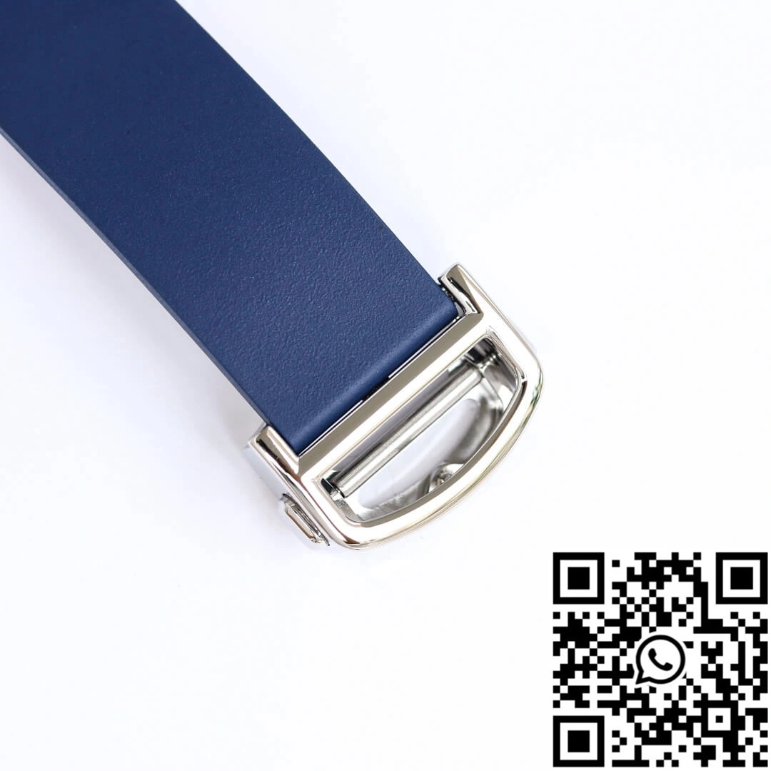 Santos De Cartier GF Factory Blue Rubber Strap Soft 1472