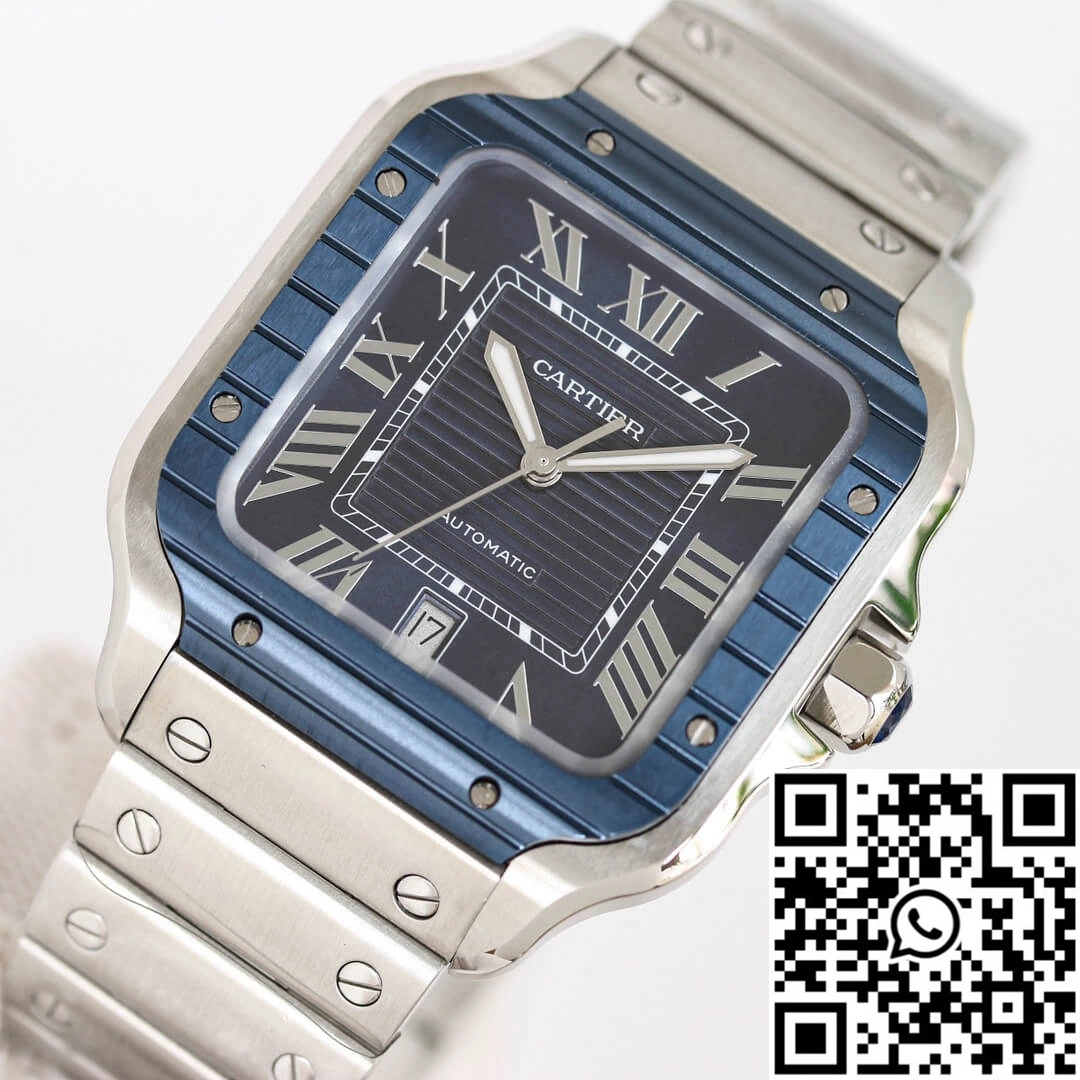 EasyMatch Santos De Cartier GF Factory Stainless Steel Blue Dial 1483