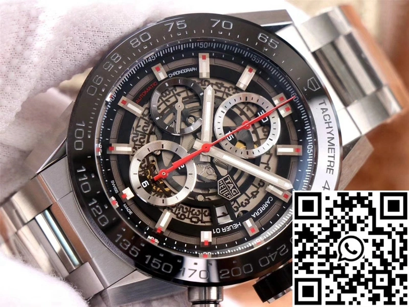 SunProtective TAG Heuer Carrera CAR2A1W.BA0703 XF Factory Black Dial 2508