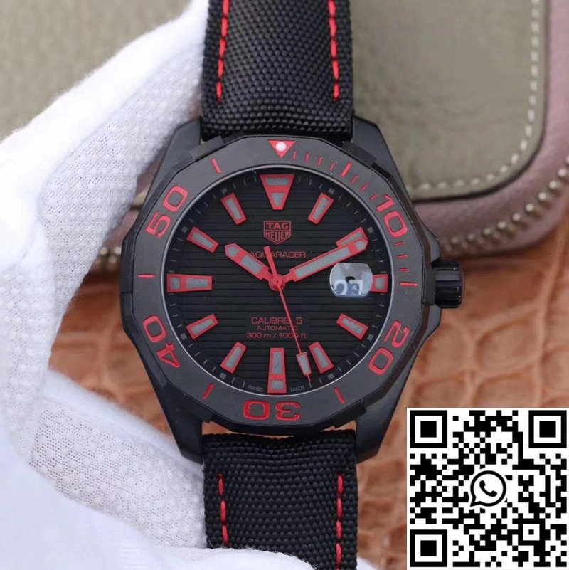 Soft Tag Heuer Aquaracer WAY208C.RHZ4937 V6 Factory Black Dial 2503