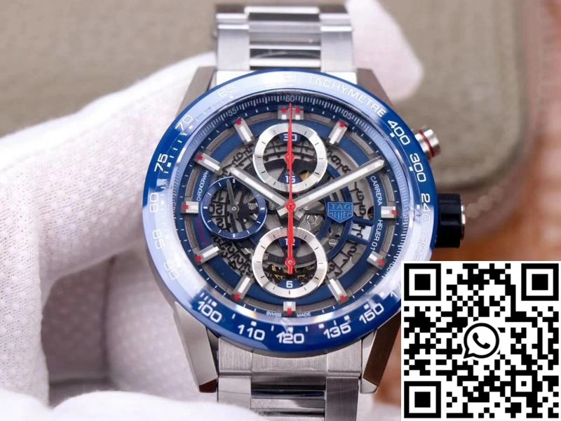 Casual Tag Heuer Carrera Calibre Heuer 01 CAR201T.BA0766 Chronograph XF Factory Blue Dial 2504