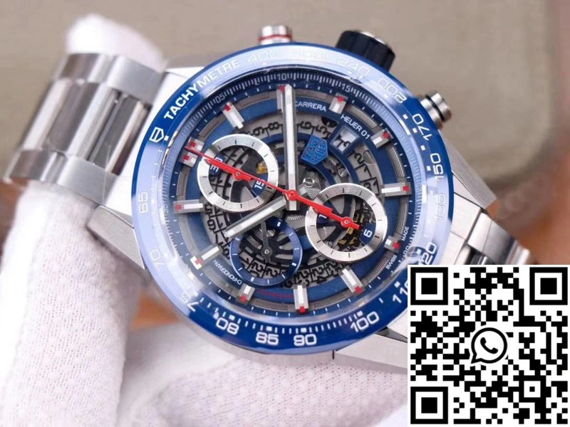 Casual Tag Heuer Carrera Calibre Heuer 01 CAR201T.BA0766 Chronograph XF Factory Blue Dial 2504