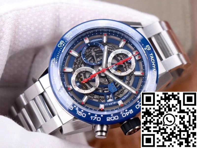 Casual Tag Heuer Carrera Calibre Heuer 01 CAR201T.BA0766 Chronograph XF Factory Blue Dial 2504
