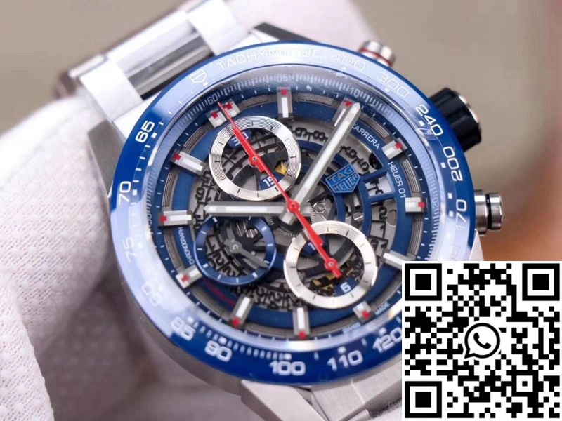 Casual Tag Heuer Carrera Calibre Heuer 01 CAR201T.BA0766 Chronograph XF Factory Blue Dial 2504