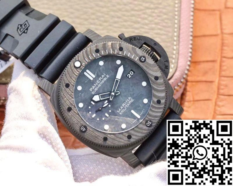 VS Factory Panerai Submersible Marina Militare Carbotech 47MM PAM Unisex 2280