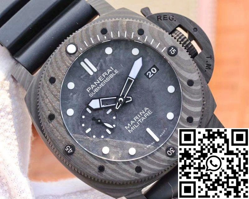 VS Factory Panerai Submersible Marina Militare Carbotech 47MM PAM Unisex 2280