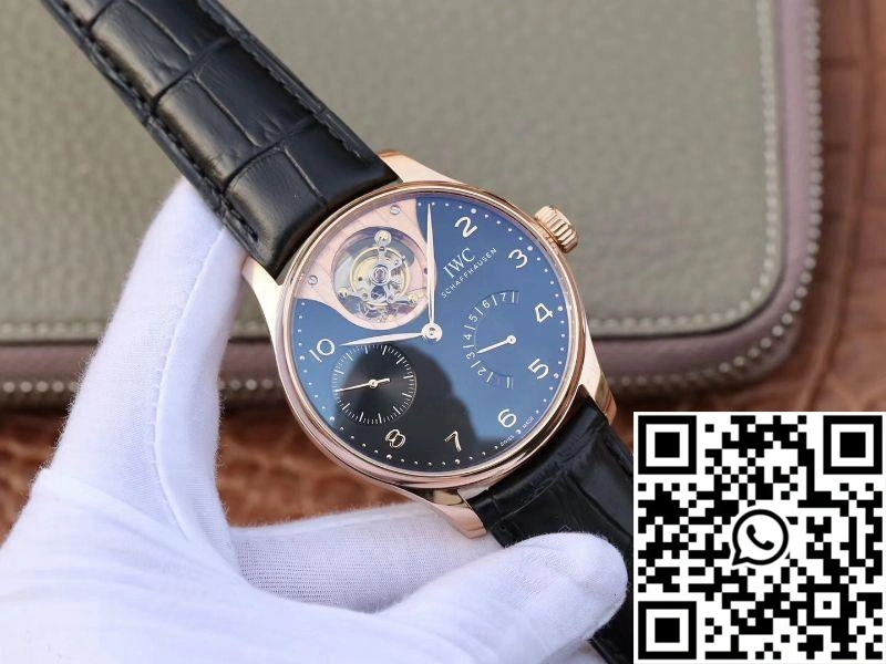Trendy ZF Factory IWC Portuguese Tourbillon IW504210 18K Rose Gold Black Dial 2030