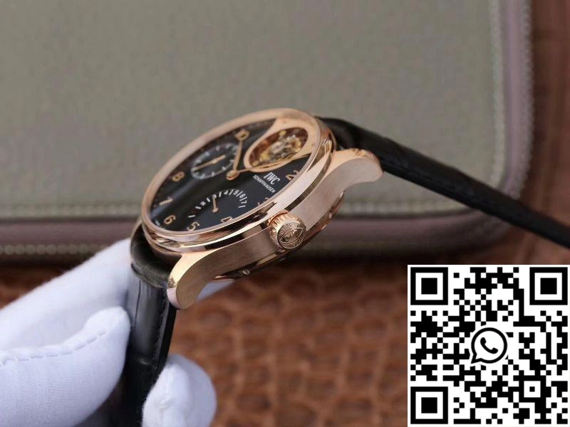 Trendy ZF Factory IWC Portuguese Tourbillon IW504210 18K Rose Gold Black Dial 2030