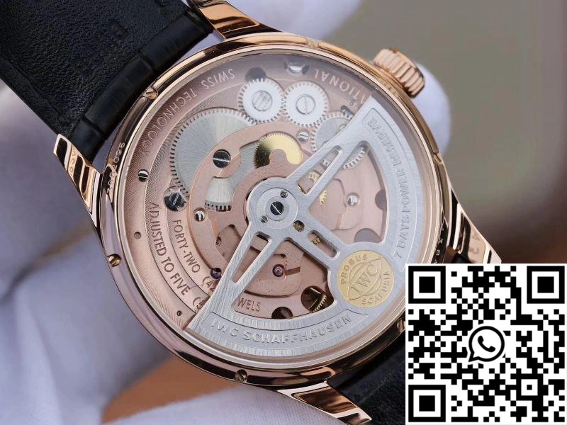 Trendy ZF Factory IWC Portuguese Tourbillon IW504210 18K Rose Gold Black Dial 2030