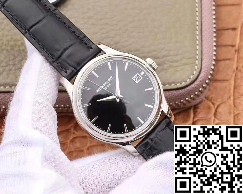 ZF Factory Patek Philippe Calatrava Automatic Date Black Dial Watch 5227G-010 Flip Back Version Affordable 533