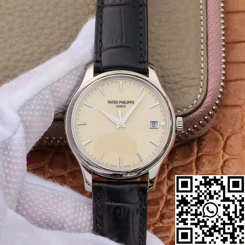 Unique ZF Factory Patek Philippe Calatrava Automatic Date White Dial Watch 5227 Flip Back Version 523