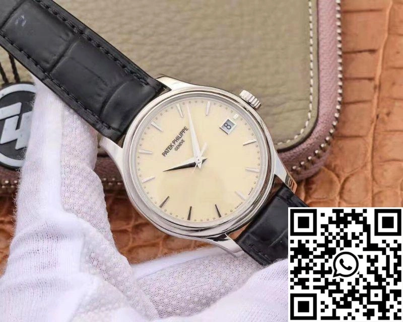 Unique ZF Factory Patek Philippe Calatrava Automatic Date White Dial Watch 5227 Flip Back Version 523