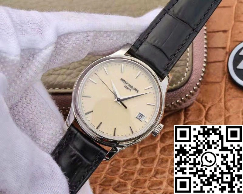 Unique ZF Factory Patek Philippe Calatrava Automatic Date White Dial Watch 5227 Flip Back Version 523