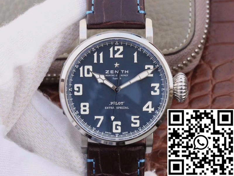 QuickDry Zenith Pilot Type 20 Extra Special 03.2430.3000.21.C738 XF Factory Blue Dial 2590