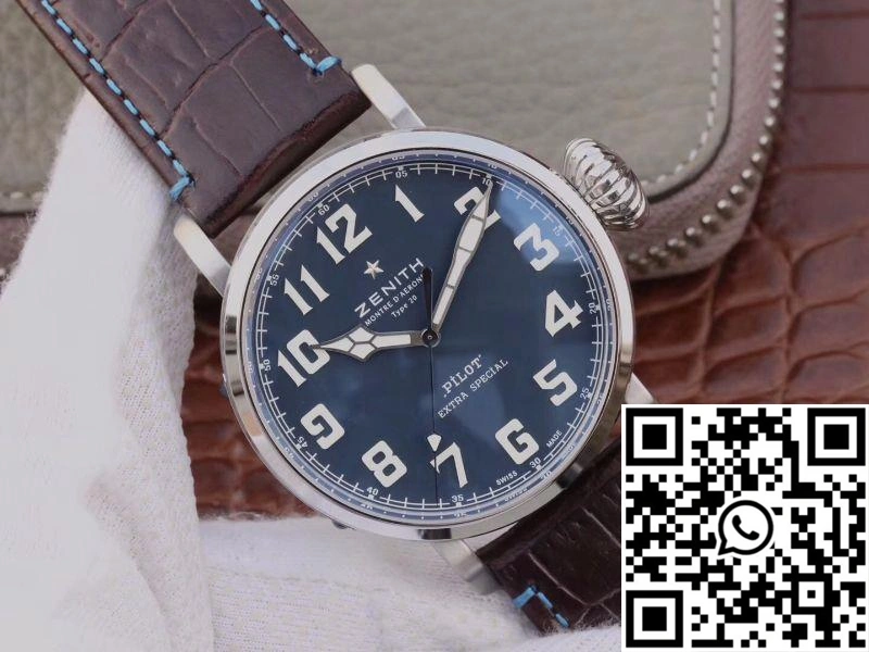 QuickDry Zenith Pilot Type 20 Extra Special 03.2430.3000.21.C738 XF Factory Blue Dial 2590