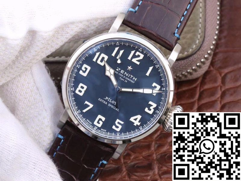 QuickDry Zenith Pilot Type 20 Extra Special 03.2430.3000.21.C738 XF Factory Blue Dial 2590