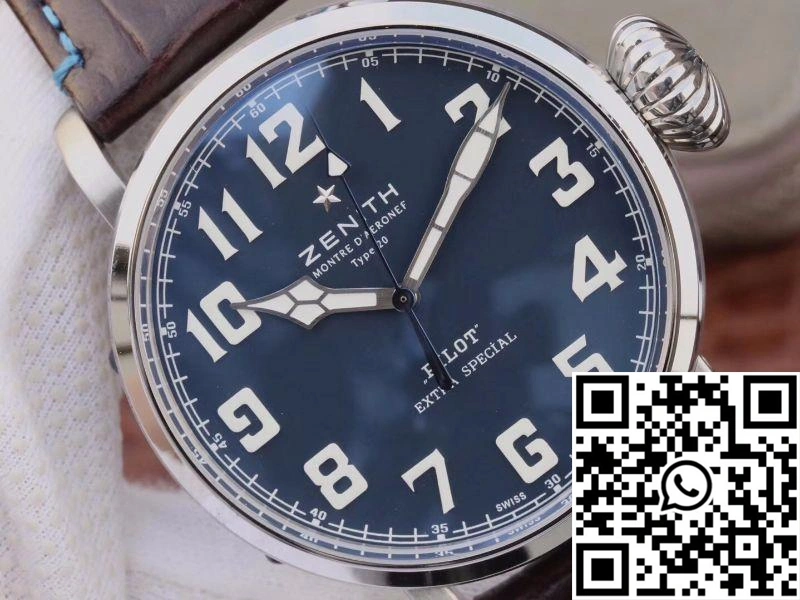 QuickDry Zenith Pilot Type 20 Extra Special 03.2430.3000.21.C738 XF Factory Blue Dial 2590