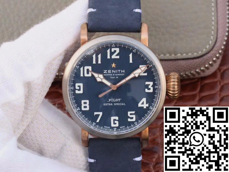 WeatherProof Zenith Pilot Type 20 Extra Special 29.2430.679.21.C753 XF Factory Blue Dial 2591