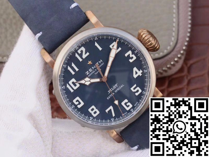 WeatherProof Zenith Pilot Type 20 Extra Special 29.2430.679.21.C753 XF Factory Blue Dial 2591