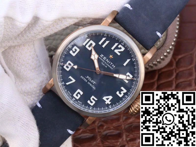 WeatherProof Zenith Pilot Type 20 Extra Special 29.2430.679.21.C753 XF Factory Blue Dial 2591
