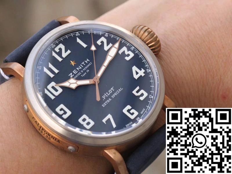 WeatherProof Zenith Pilot Type 20 Extra Special 29.2430.679.21.C753 XF Factory Blue Dial 2591