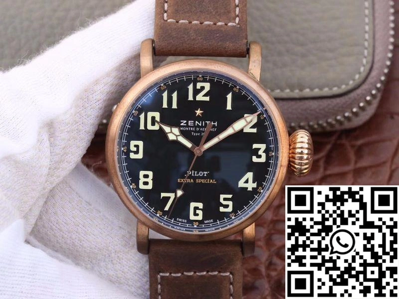 Breathable Zenith Pilot Type 20 Extra Special Bronze 29.2430.679.21.C753 XF Factory Black Dial 2594