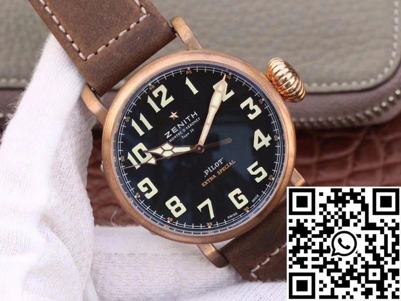Breathable Zenith Pilot Type 20 Extra Special Bronze 29.2430.679.21.C753 XF Factory Black Dial 2594