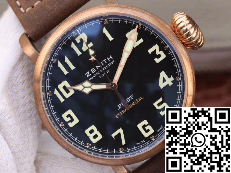 Breathable Zenith Pilot Type 20 Extra Special Bronze 29.2430.679.21.C753 XF Factory Black Dial 2594